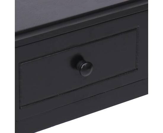 Birou, negru, 108x45x76 cm, lemn masiv de paulownia, 7 image