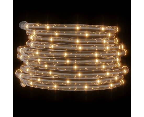 Cablu luminos cu 120 led-uri, alb cald, 5 m, pvc, 2 image