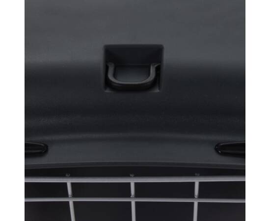 Cutie de transport animale gri și negru 48x32x31 cm pp, 7 image