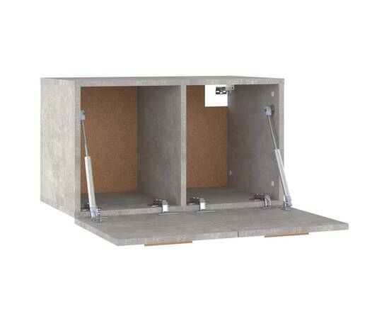 Dulap de perete, gri beton, 60x36,5x35 cm, lemn compozit, 7 image