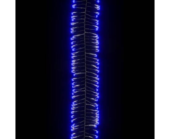 Instalație tip cluster cu 400 led-uri, albastru, 8 m, pvc, 4 image