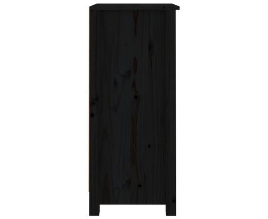 Servante, 2 buc., negru, 40x35x80 cm, lemn masiv de pin, 6 image
