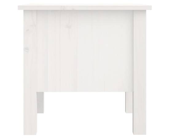 Masă laterală, alb, 40x40x39 cm, lemn masiv de pin, 8 image