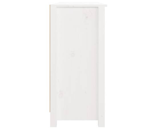 Servantă, alb, 100x35x74 cm, lemn masiv de pin, 8 image