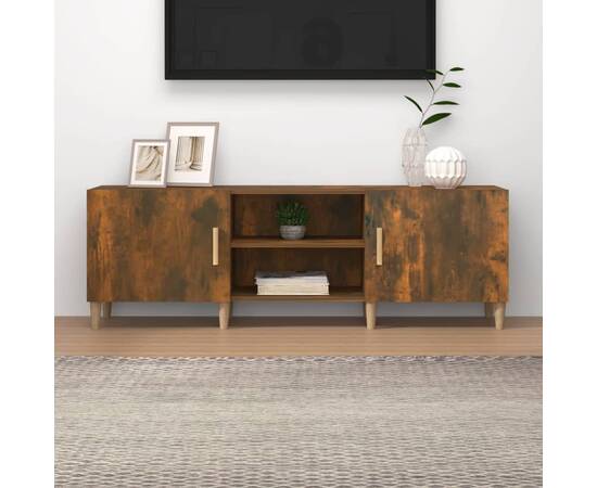 Comodă tv, stejar fumuriu, 150x30x50 cm, lemn prelucrat