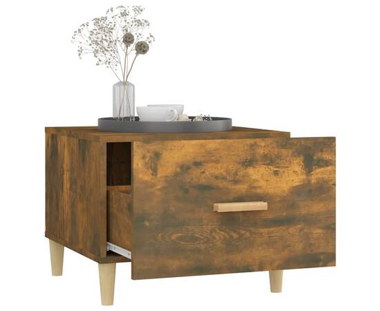Măsuță de cafea, stejar fumuriu, 50x50x40 cm, lemn compozit, 4 image