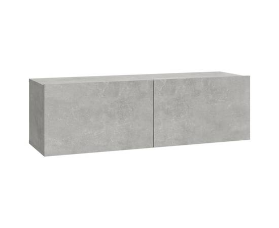 Dulapuri tv de perete, 4 buc., gri beton, 100x30x30 cm, 4 image