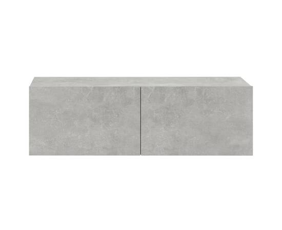 Dulapuri tv de perete, 4 buc., gri beton, 100x30x30 cm, 5 image