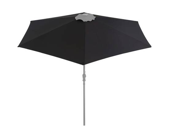 Pânză de schimb umbrelă de soare de exterior, negru, 300 cm, 2 image