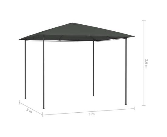 Pavilion, antracit, 3x3x2,6 m, 160 g/m², 4 image