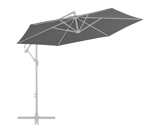 Vida xl pânză de schimb umbrelă de soare, negru, 300 cm, 2 image