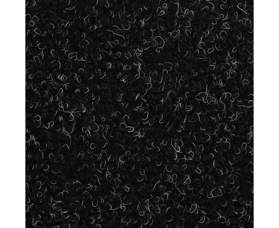 Covorașe autocolante de scări, 15 buc, 65 x 21 x 4 cm, negru, 6 image