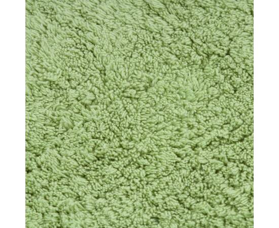Set covorașe baie, 2 buc., verde, material textil, 5 image