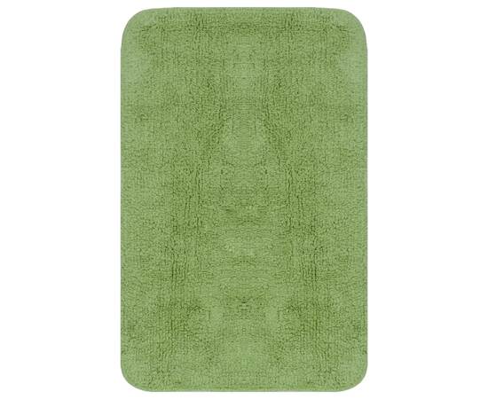 Set covorașe baie, 2 buc., verde, material textil, 2 image
