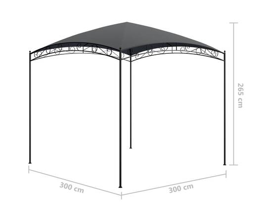 Pavilion, antracit, 3 x 3 x 2,65 m, 180 g/m², 5 image