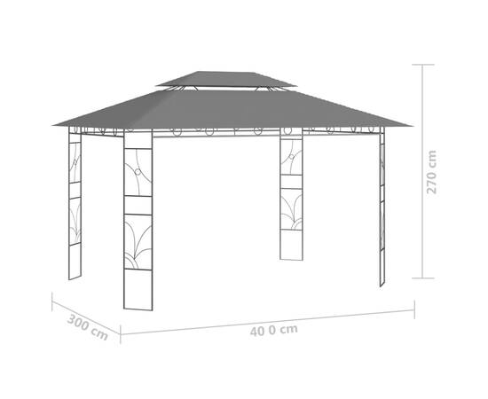 Pavilion, antracit, 4x3x2,7 m, 160 g/m², 6 image