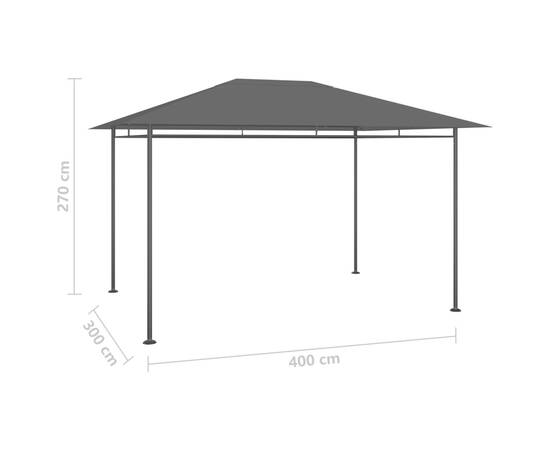 Pavilion, antracit, 4x3x2,7 m, 180 g/m², 5 image