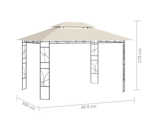 Pavilion, crem, 4x3x2,7 m, 160 g/m², 6 image