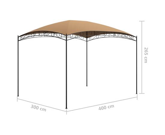 Pavilion, gri taupe, 3 x 4 x 2,65 m, 180 g/m², 5 image