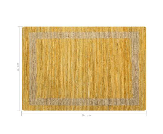 Covor manual, galben, 120 x 180 cm, iută, 6 image