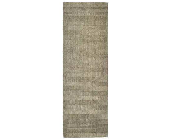 Covor din sisal natural, gri taupe, 66x200 cm, 2 image