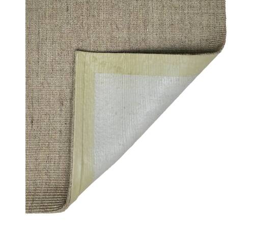 Covor din sisal natural, gri taupe, 66x200 cm, 5 image