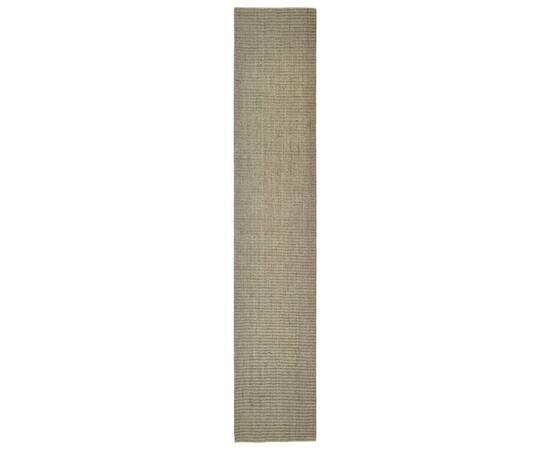 Covor din sisal natural, gri taupe, 66x350 cm, 2 image