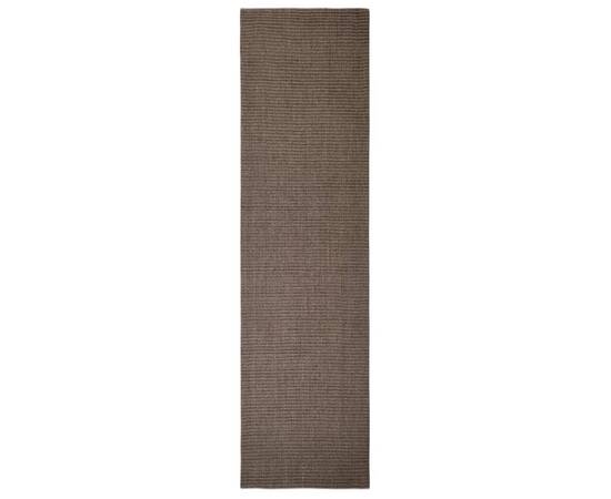 Covor din sisal natural, maro, 66x250 cm, 2 image