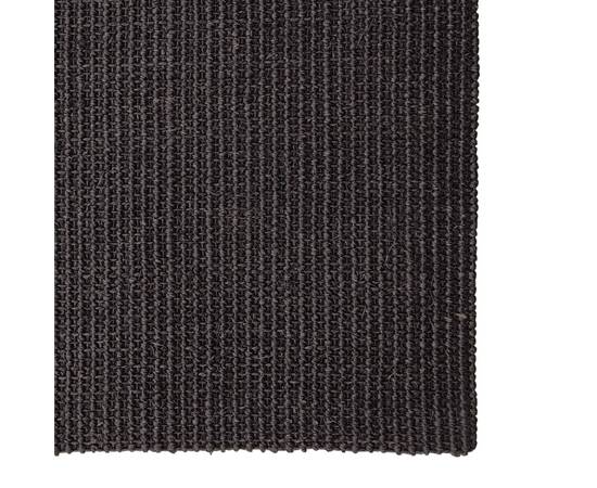 Covor din sisal natural, negru, 66x350 cm, 3 image