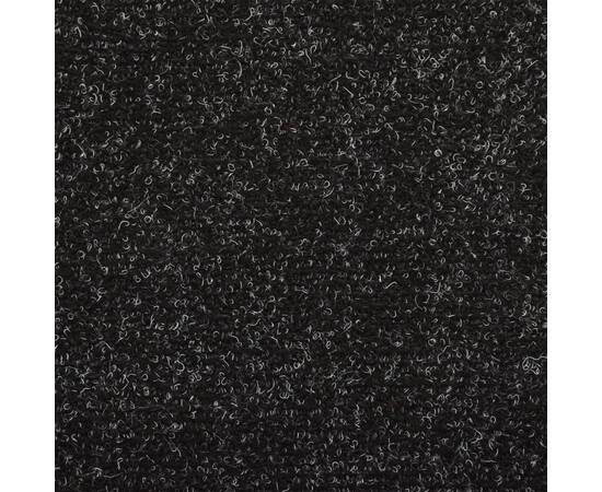 Covorașe de scări cusătură punch, 15 buc., negru, 65 x 25 cm, 5 image
