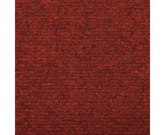 Covorașe de scări cusătură punch, 15 buc., roșu, 65 x 25 cm, 5 image