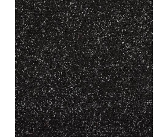 Covorașe scări, 5 buc., negru, 65x25 cm, cusătură punch, 6 image
