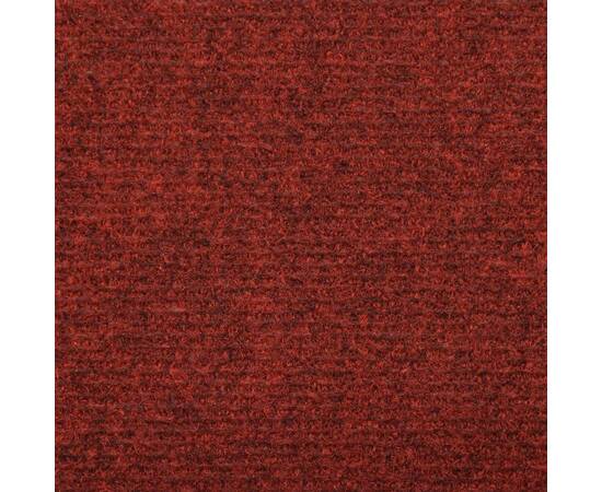 Covorașe scări, 5 buc., roșu bordeaux, 65x25 cm, cusătură punch, 7 image