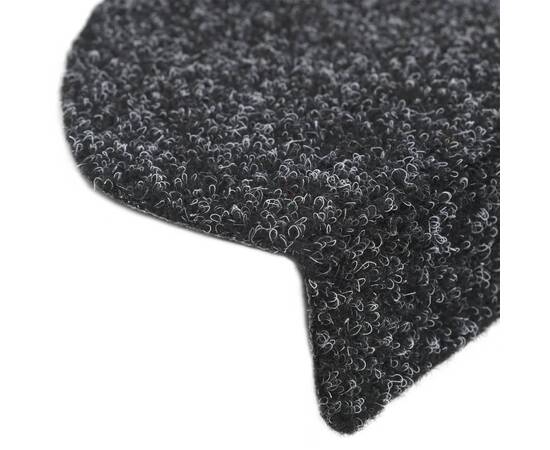 Covorașe scări autoadezive, 10 buc., negru, 56x17x3 cm, punch, 6 image