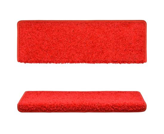 Covorașe de scară, 10 buc., roșu, 65x25 cm, 4 image
