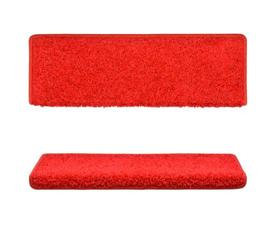 Covorașe de scară, 5 buc., roșu, 65x25 cm, 4 image