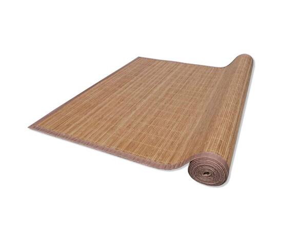 Carpetă dreptunghiulară din bambus 150 x 200 cm, maro, 3 image