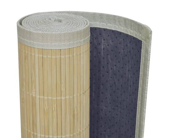Carpetă dreptunghiulară din bambus natural, 120 x 180 cm, 4 image