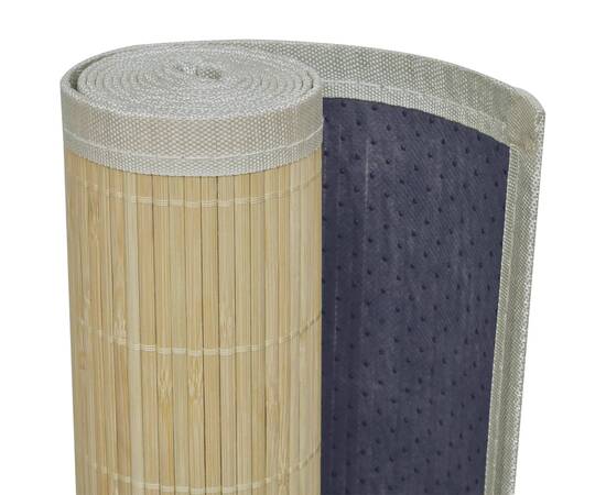 Carpetă dreptunghiulară din bambus natural, 150 x 200 cm, 4 image
