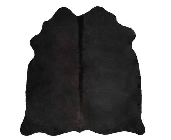Covor din piele de vacă naturală, negru, 150 x 170 cm, 8 image