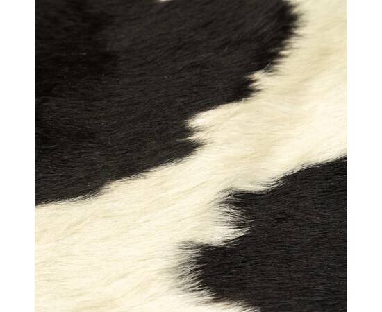 Covor din piele de vită, negru și alb, 150x170 cm, 3 image