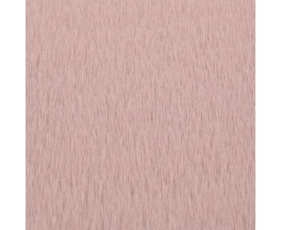 Covor, roz învechit, 160 cm, blană ecologică de iepure, 4 image