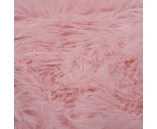 Covor, roz, 60 x 90 cm, imitație blană de oaie, 4 image