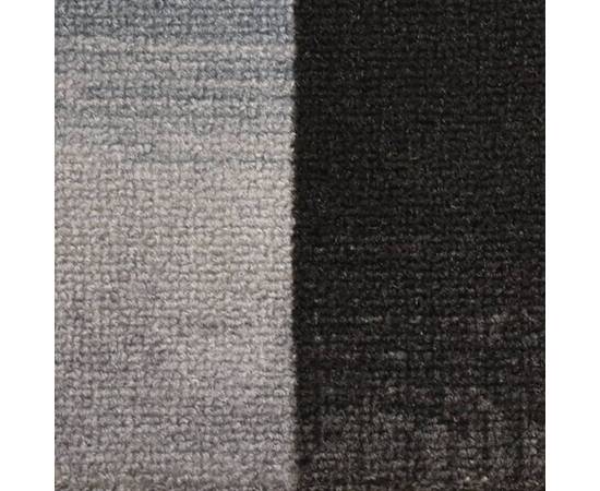 Covorașe scări autoadezive, 15 buc., negru și gri, 65x21x4 cm, 8 image