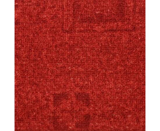 Covorașe scări autoadezive, 15 buc., roșu, 65 x 21 x 4 cm, 9 image