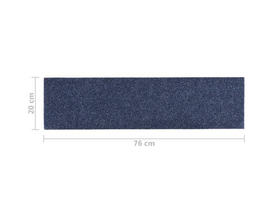 Covorașe de scări autoadezive, 15 buc., albastru gri, 76x20 cm, 7 image
