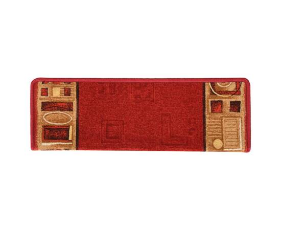 Covorașe scări autoadezive, 15 buc., roșu, 65x25 cm, 6 image