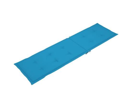 Pernă de șezlong, albastru, (75+105) x 50x3 cm, 5 image