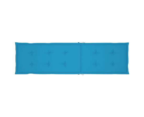 Pernă de șezlong, albastru, (75+105) x 50x3 cm, 6 image