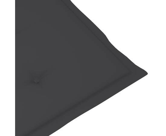 Pernă de șezlong, antracit, (75+105)x 50x3 cm, 7 image